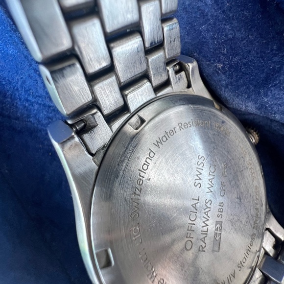Mondaine Silver Watch with White Dial - Picture 2 of 2